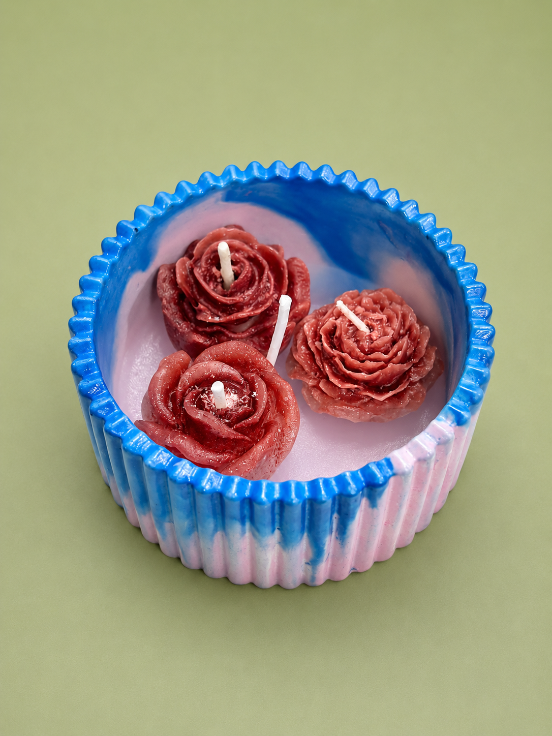 Crimson Rose Ceramic Scented Candle