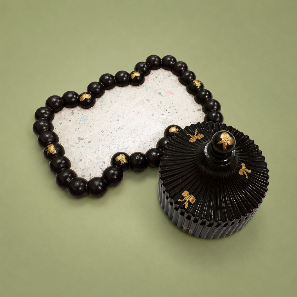 Midnight Pearl Decorative Tray & Luxe  Jar Set