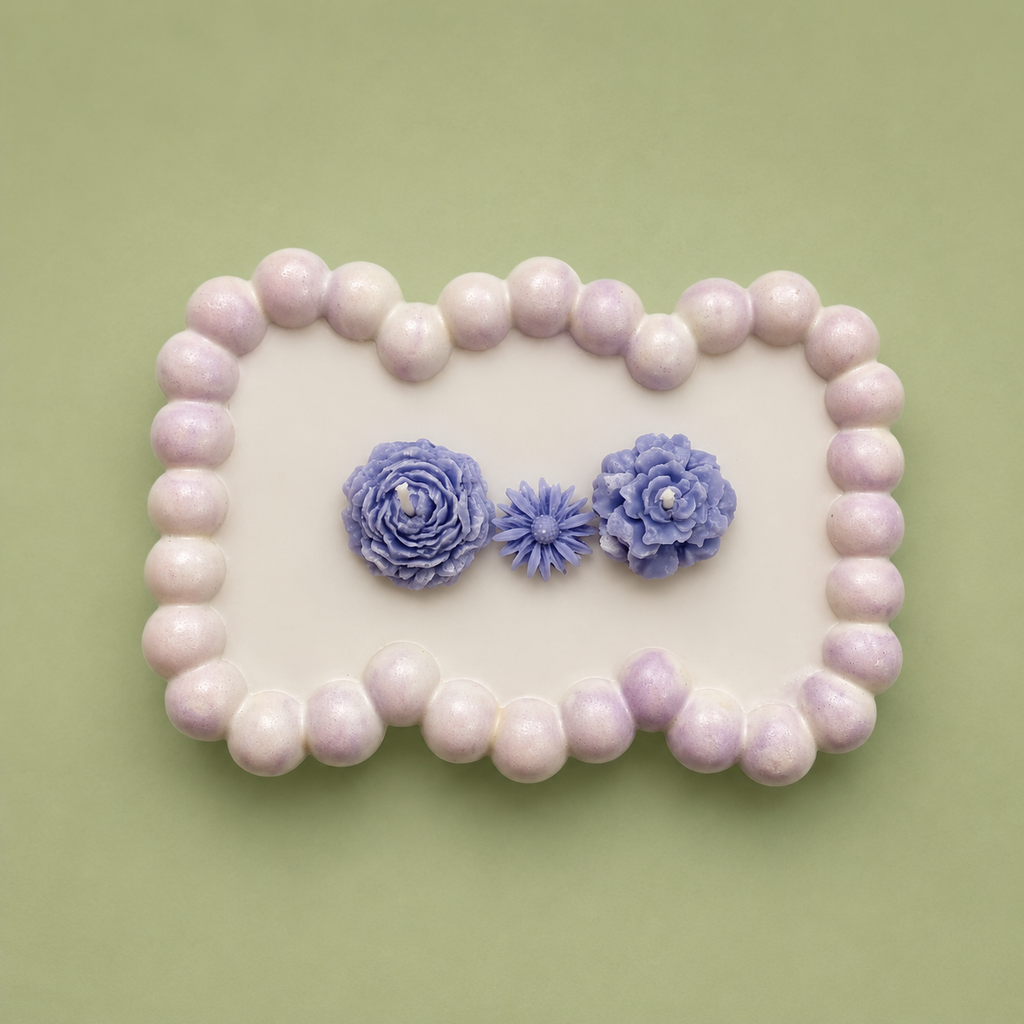 Pearl Bloom Decorative Scented Candle Tray