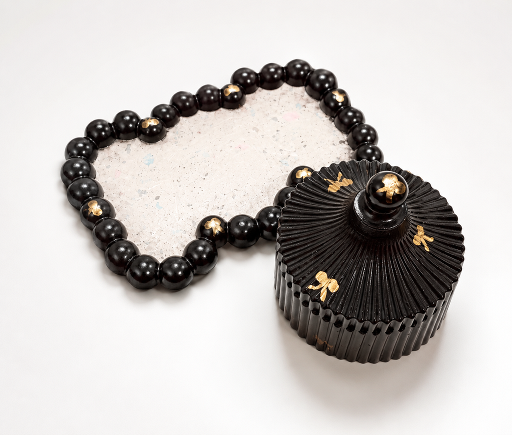 Midnight Bowl Decorative Tray & Luxe  Jar Set