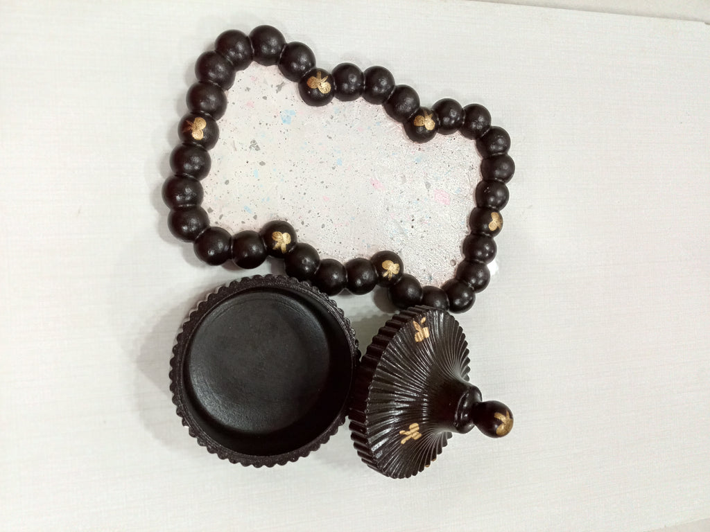 Midnight Pearl Decorative Tray & Luxe  Jar Set